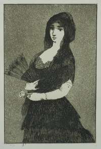 Exotic Flower (Woman in a Mantilla) Fleur Exotic (La Femme a la Mantille) -  MANET