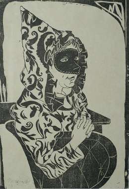 Masked Woman with a Cape (Gemaskerde vrouw met cape) - SAMUEL JESSURUN DE MESQUITA