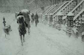 Stoops in Snow - MARTIN LEWIS