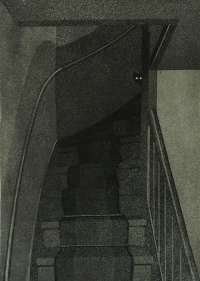 Cat at the top of a Dark Staircase -  HENDRIKS