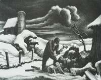 The Woodpile (also titled Wood Cutter) -  BENTON