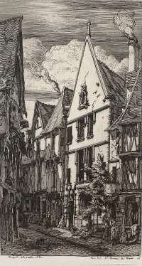 La Rue des Toiles à Bourges - MERYON