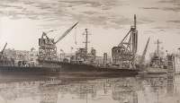 Destroyers in Wet Basin at the Federal Shipbuilding and Drydock Company -  ARMS