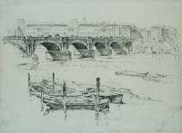 Waterloo Bridge and Somerset House - PENNELL