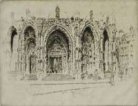 Porch of San Maclou, Rouen -  PENNELL