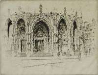 Porch of San Maclou, Rouen - PENNELL
