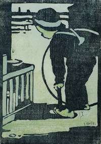 Boy with Hoop - GARDINER